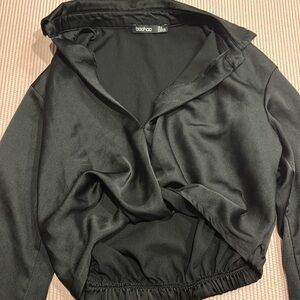 Boohoo Satin Crop Top- Like New